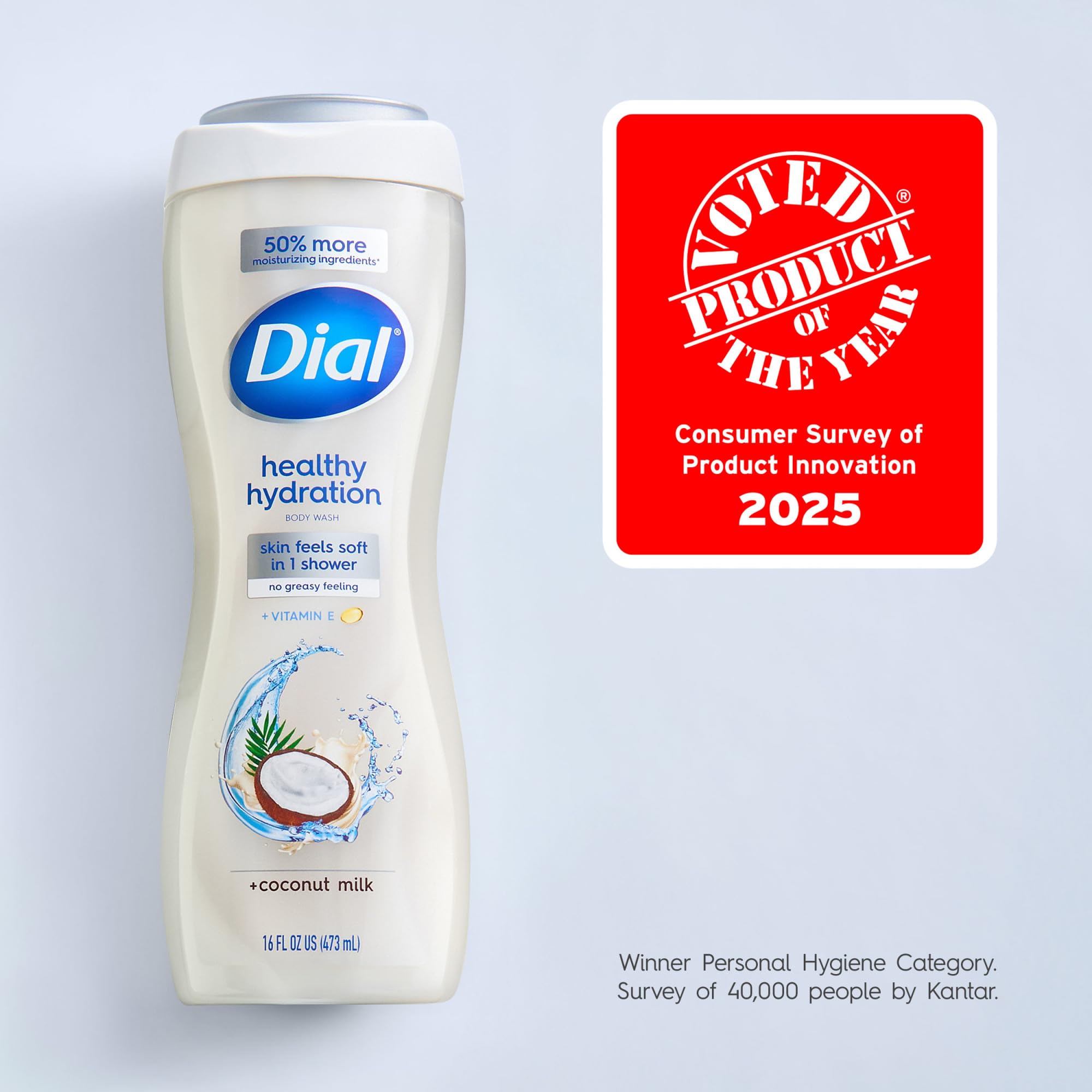 Dial ingredients panel highlighting coconut milk and vitamin E.