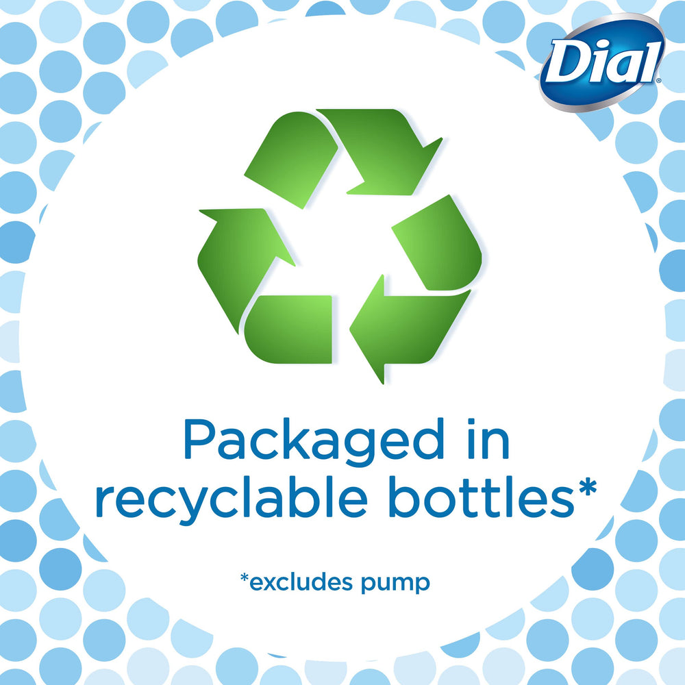 Dial Refresh and Renew Coconut Water bottle recycled close-up showing eco-friendly packaging