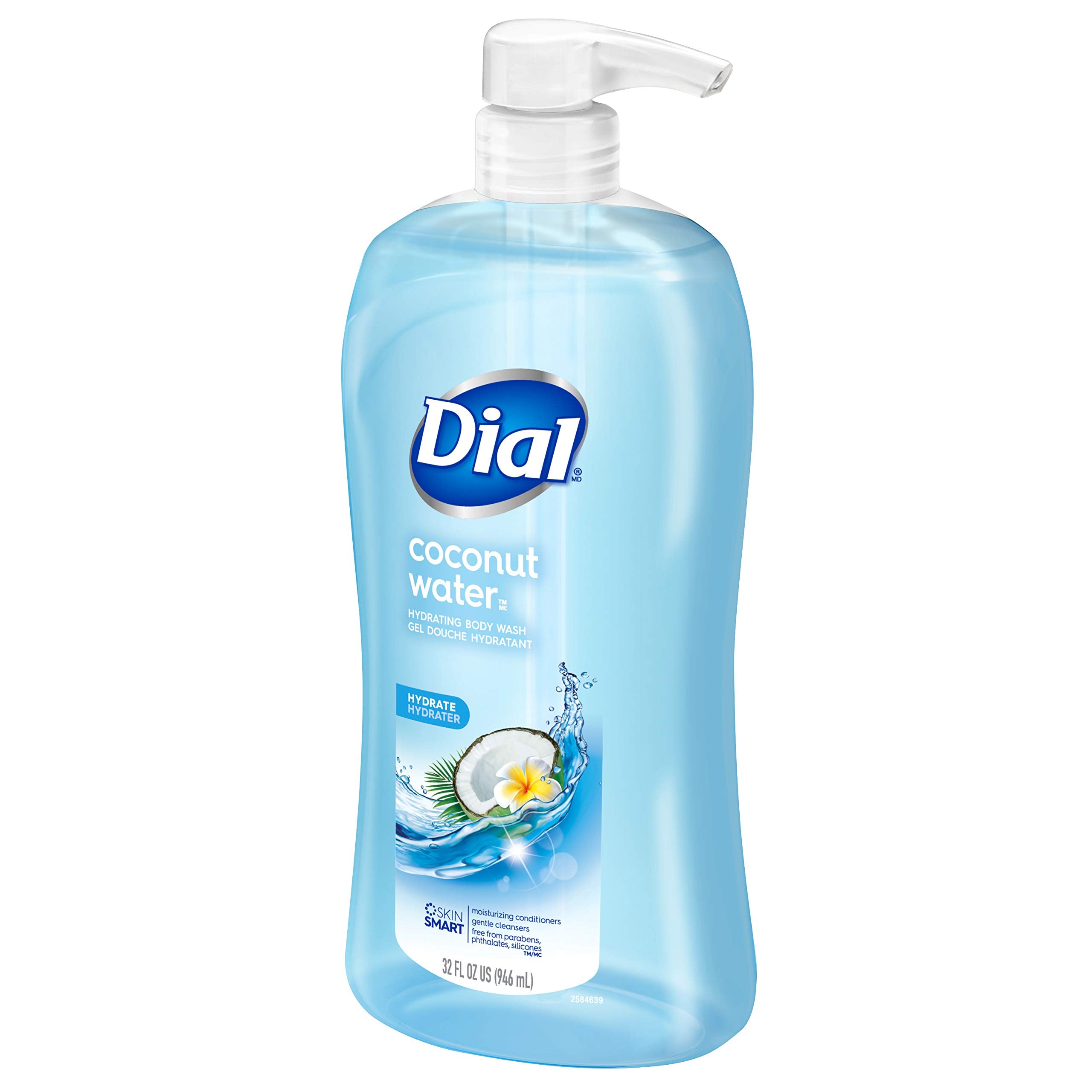 Dial Refresh and Renew Coconut Water ingredients close-up featuring HYDRACLEAN COMPLEX