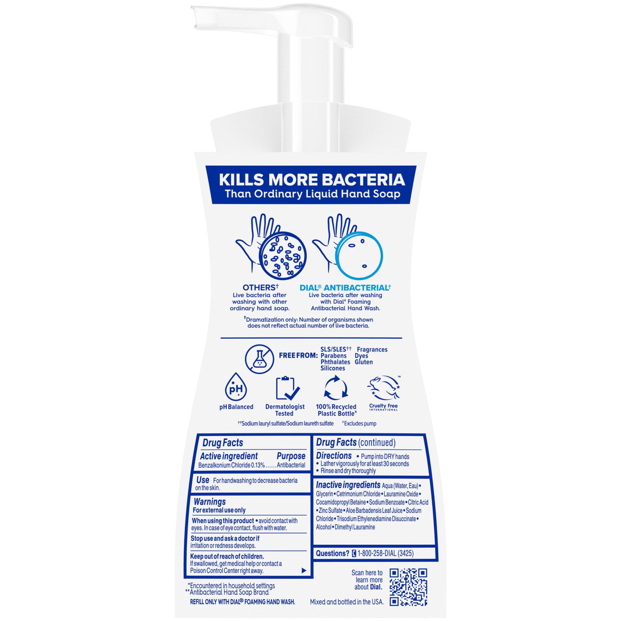 Dial Leaping Bunny cruelty-free certification on hand soap packaging