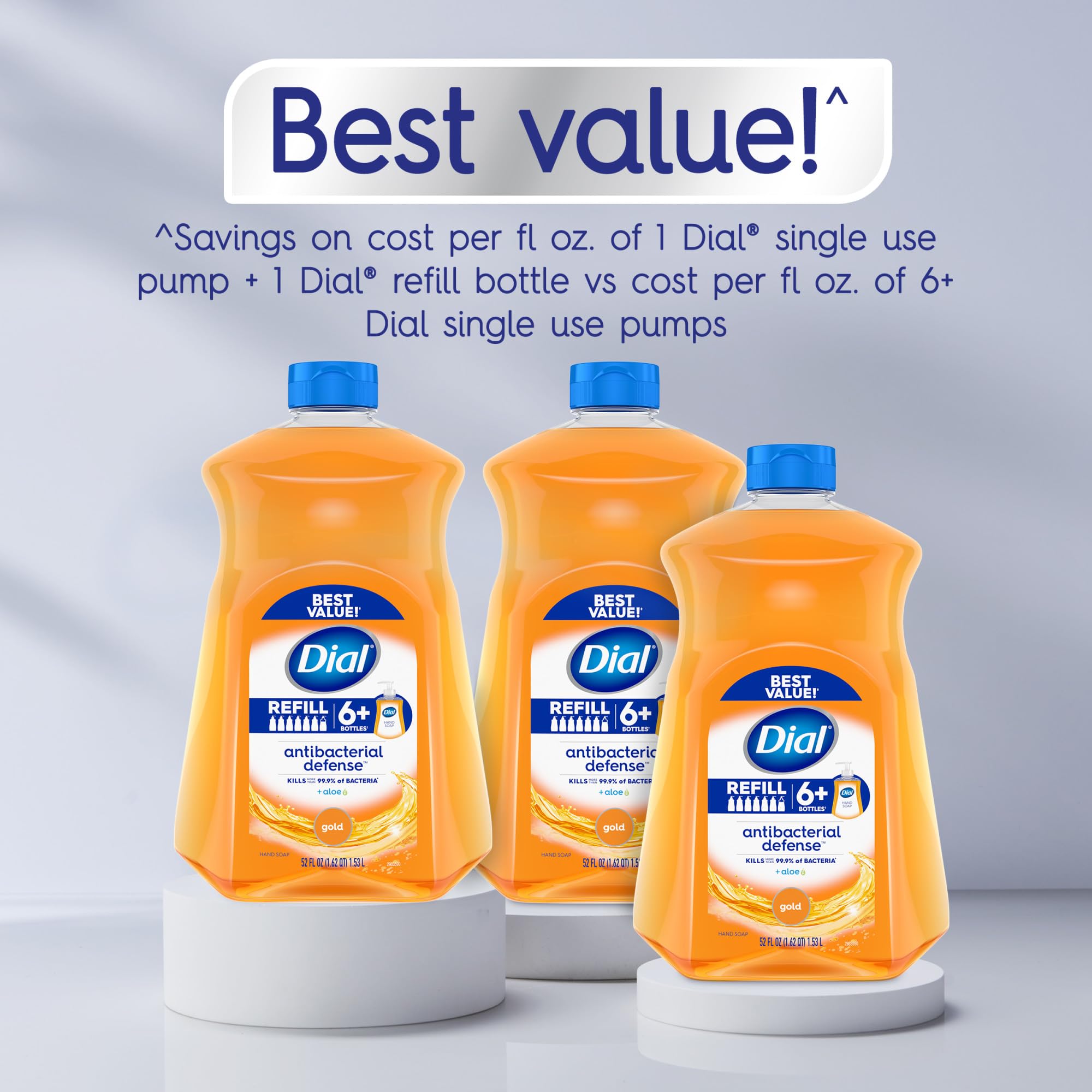 Dial Defensa antibacterial espuma generosa recubre manos rápidamente