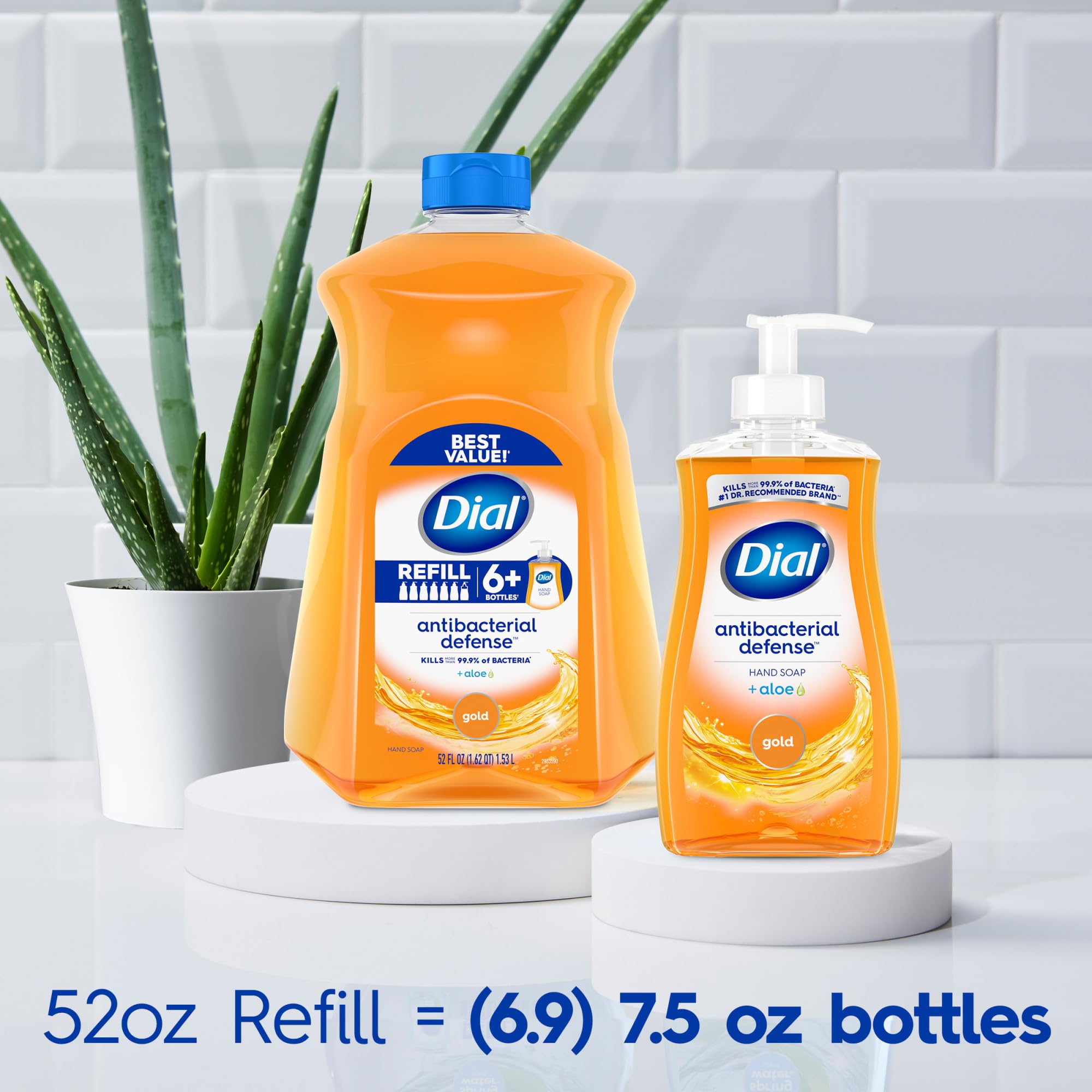 Dial Defensa antibacterial aloe, fragancia dorada para experiencia agradable