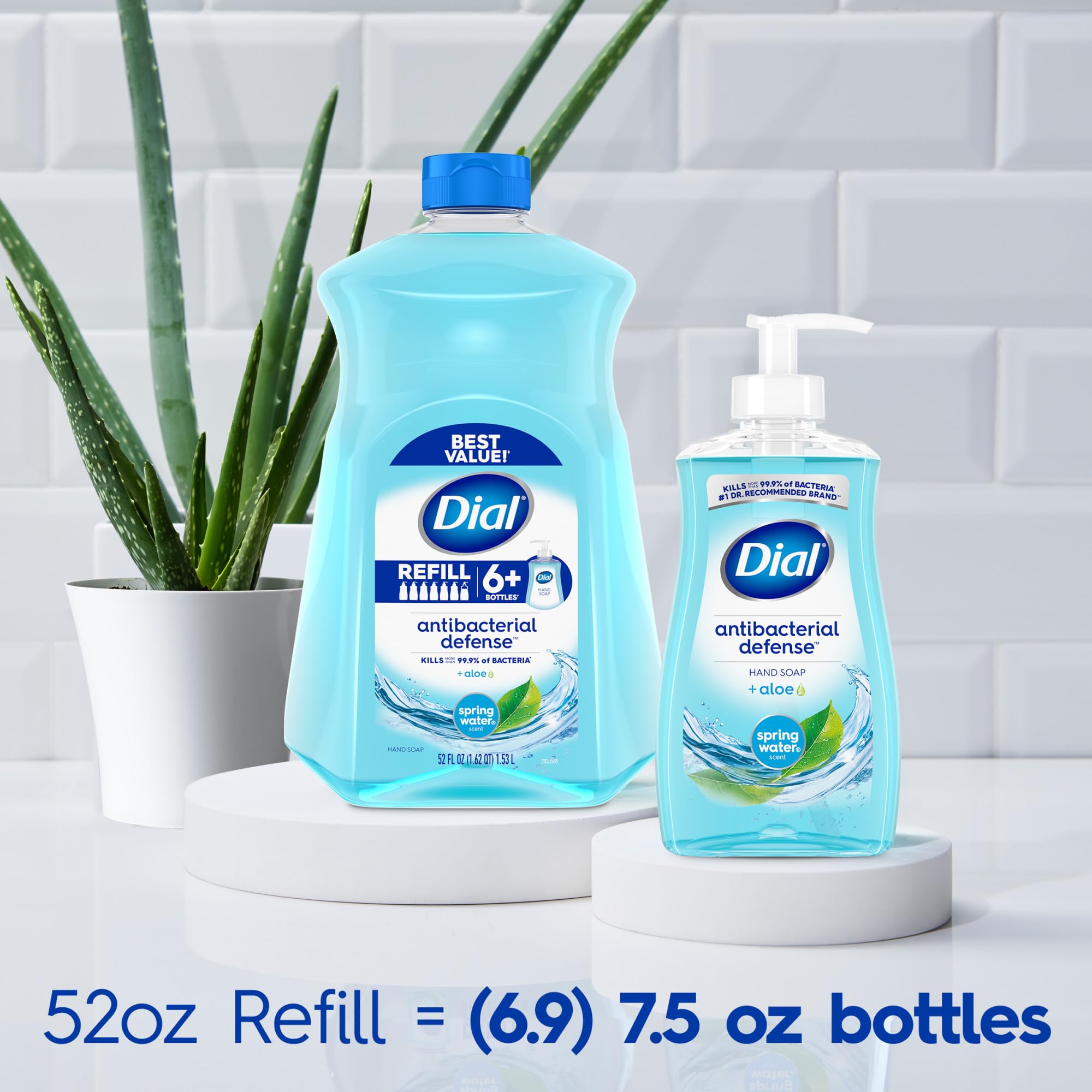 Dial Defensa Antibacteriana Envase reciclable; opción ecológica para el hogar.
