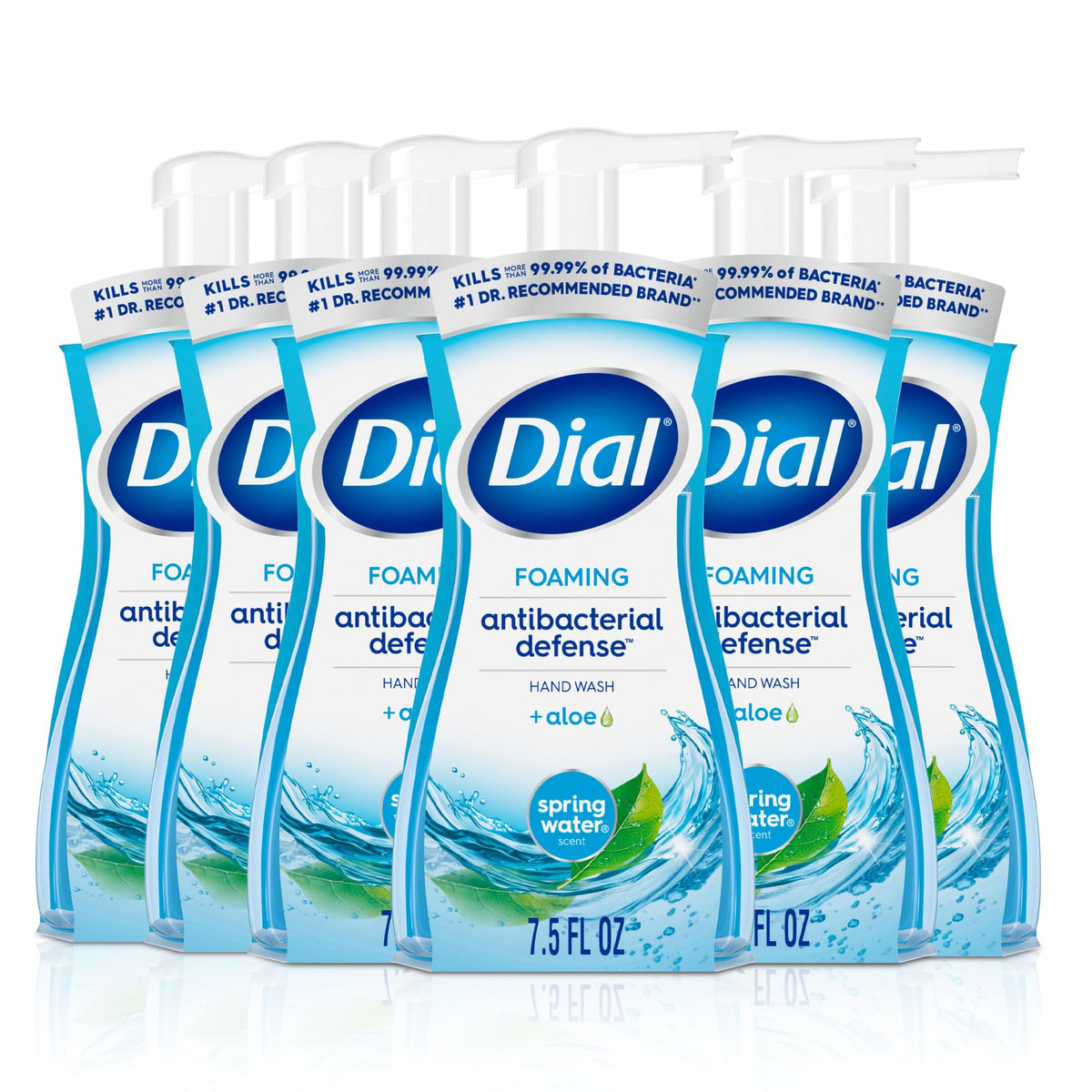 Dial defensa antibacteriana espuma para manos, limpieza suave y efectiva.
