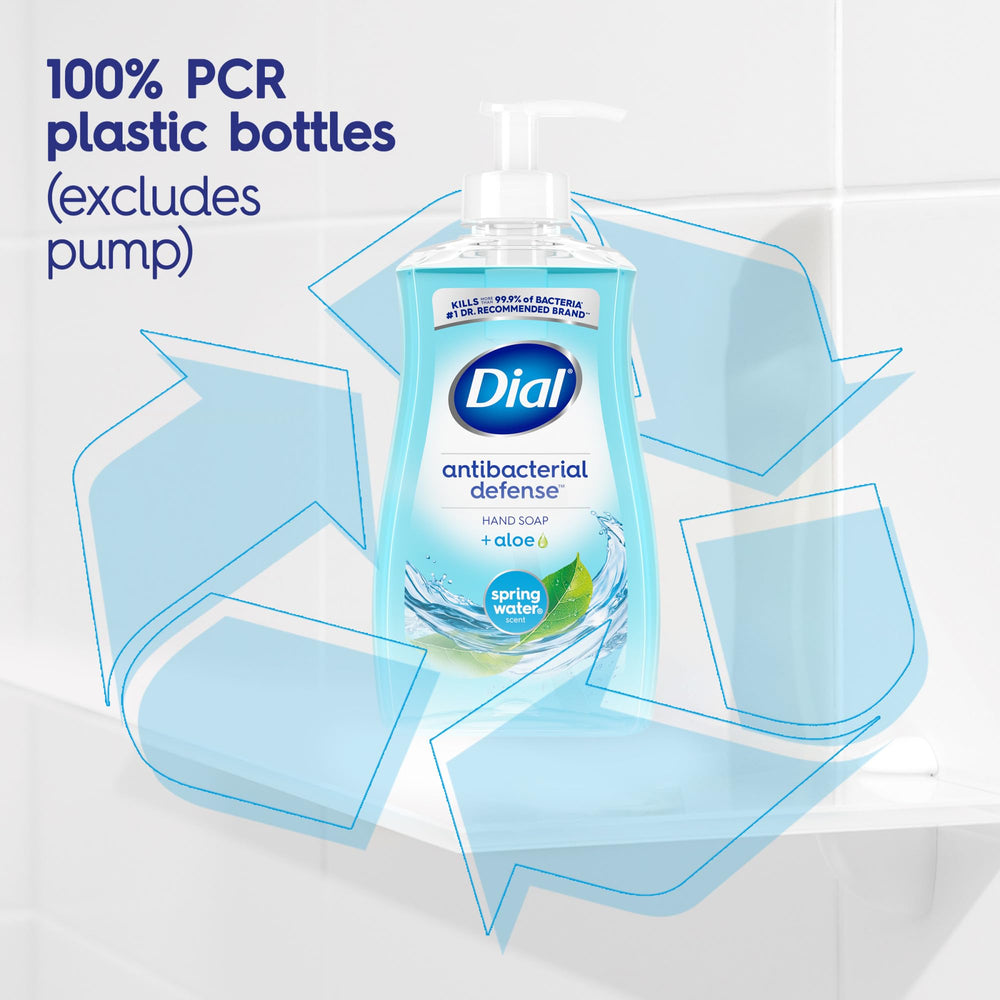 Dial Defensa Antibacteriana Textura espumosa; limpieza profunda y suave.