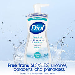 Dial fragrance-free foaming hand soap with rich lather close-up