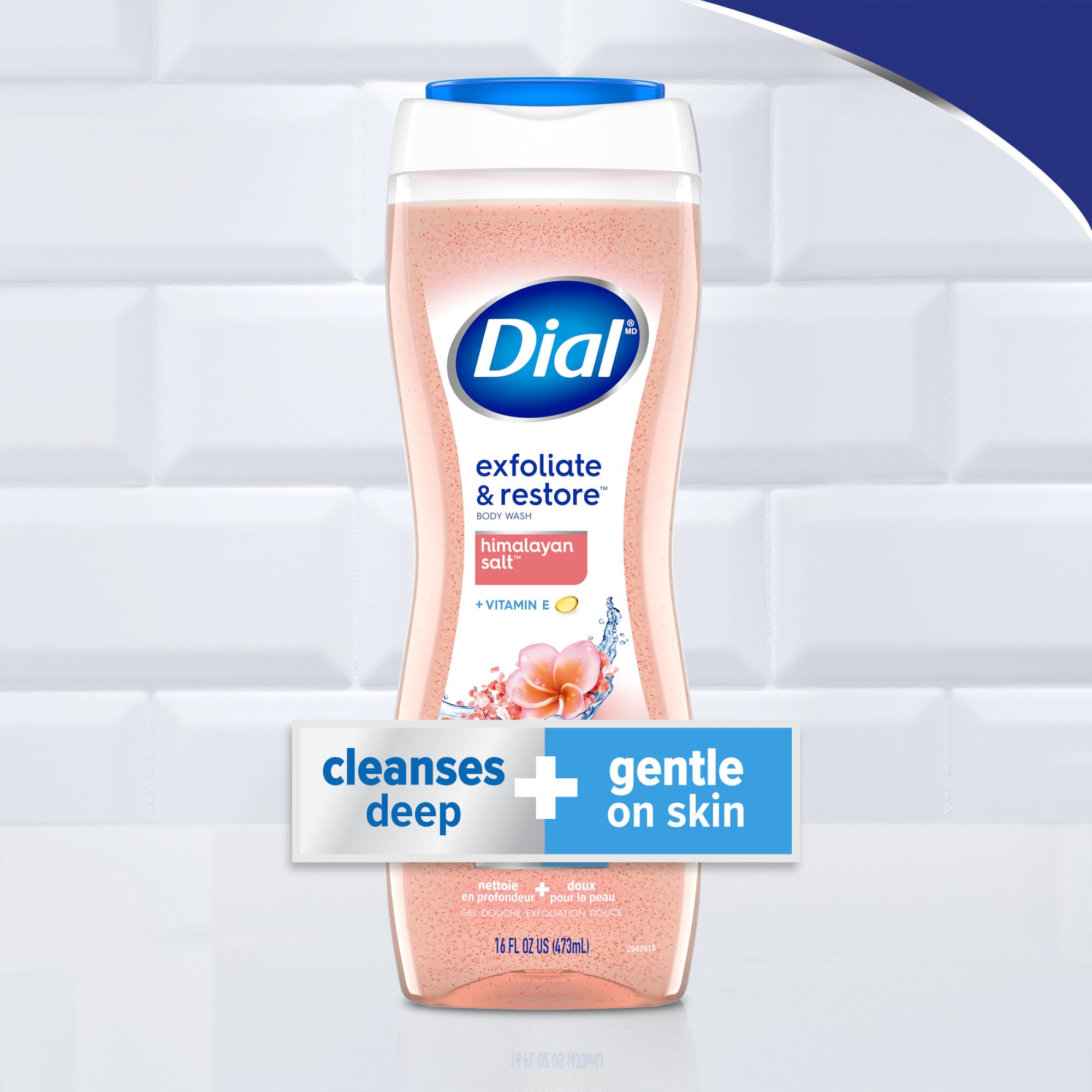 Dial Hydraclean Complex foam creates rich lather for effective cleansing.
