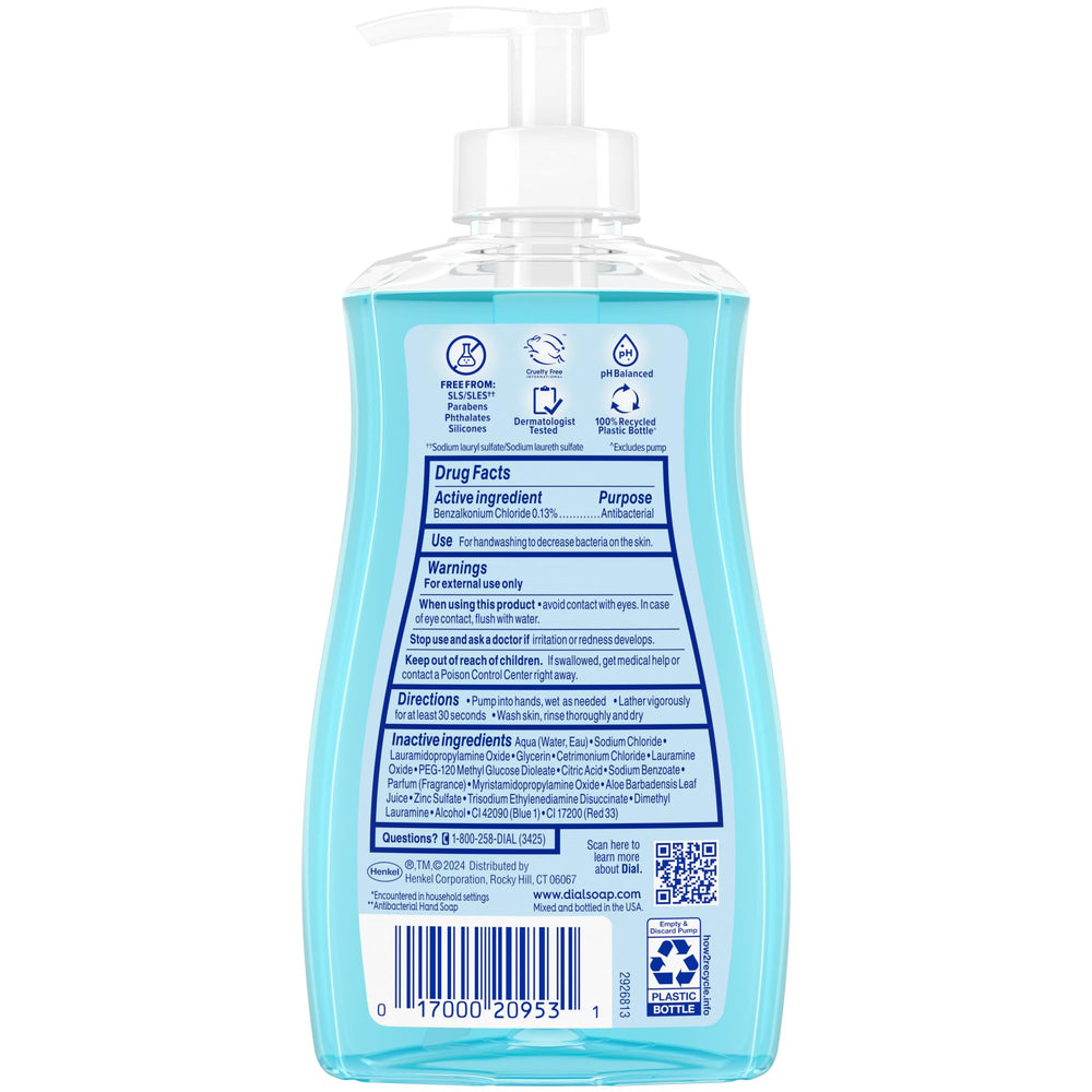 Dial fragancia primavera en jabon antibacterial para manos.