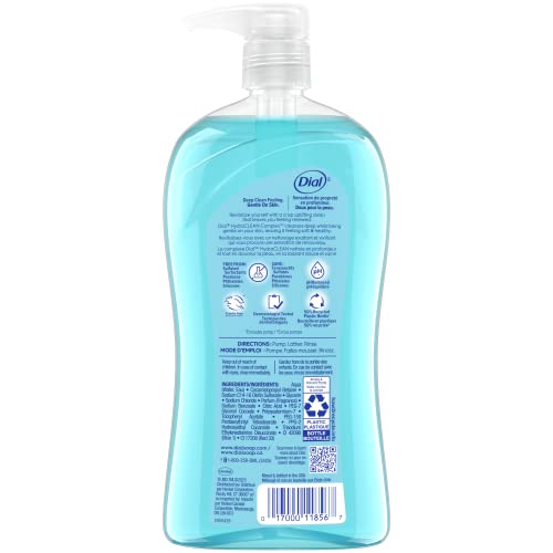 Dial Jabón Corporal Refrescar y Renovar, espuma densa para una ducha suave.