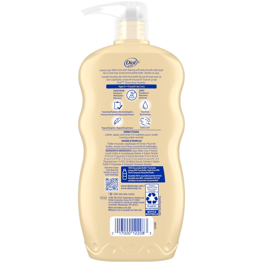 Dial Kids free from parabens, phthalates, and silicones for cleaner skin.