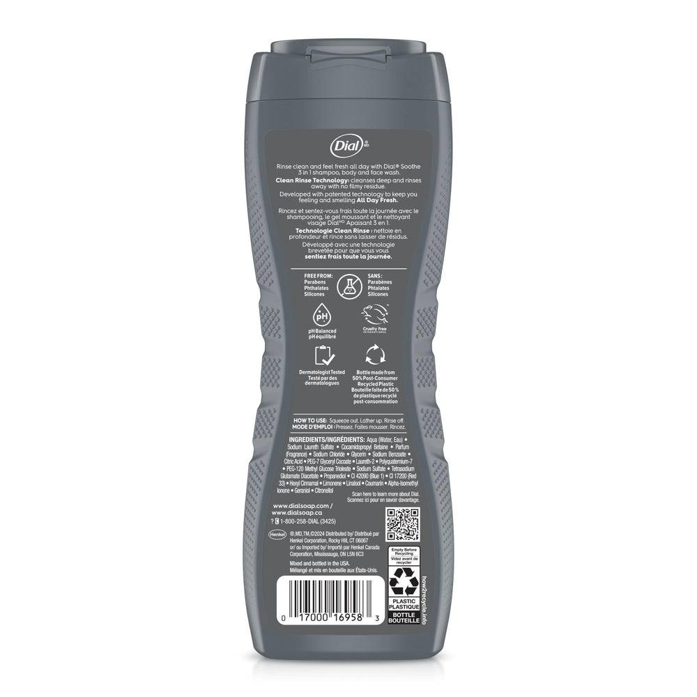 Dial Moisturizing formula leaves skin soft and comfortable after wash.