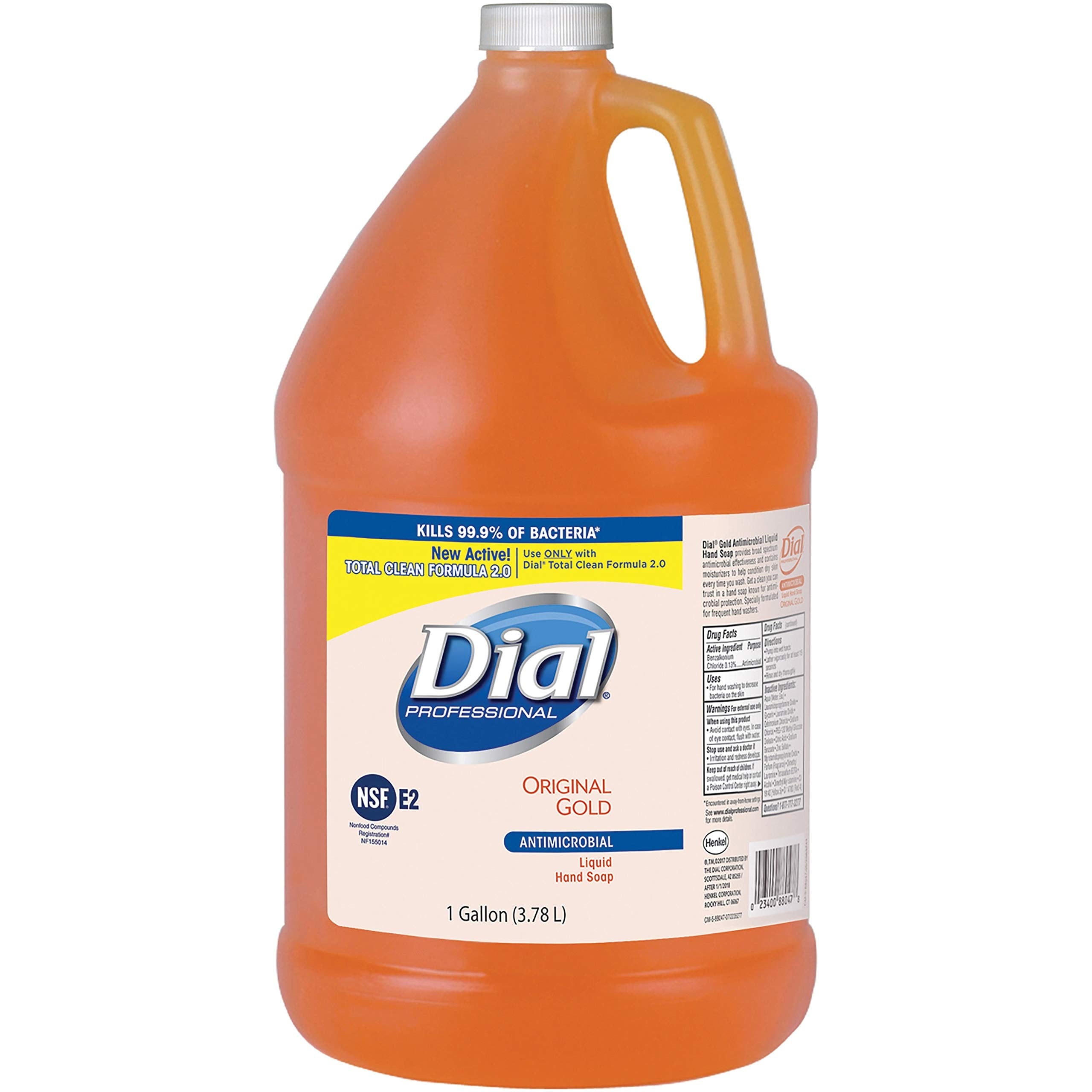 Dial Original Gold liquid hand soap refill bottle for professional use, moisturizing and antibacterial.