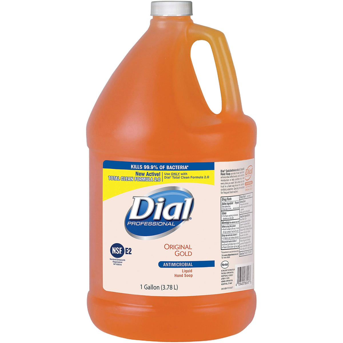 Dial Original Gold liquid hand soap refill bottle for professional use, moisturizing and antibacterial.