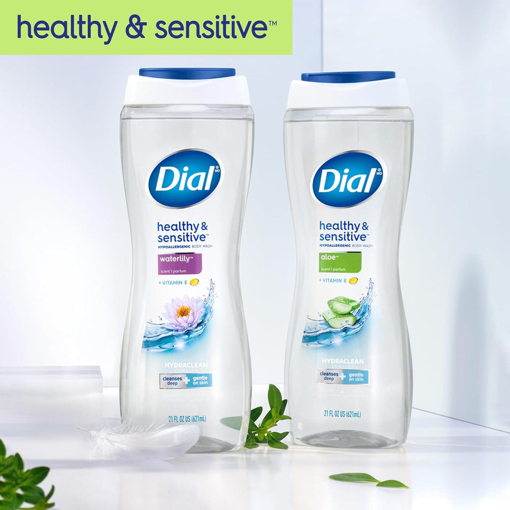 Dial packaging uses 100% recycled plastic bottles.