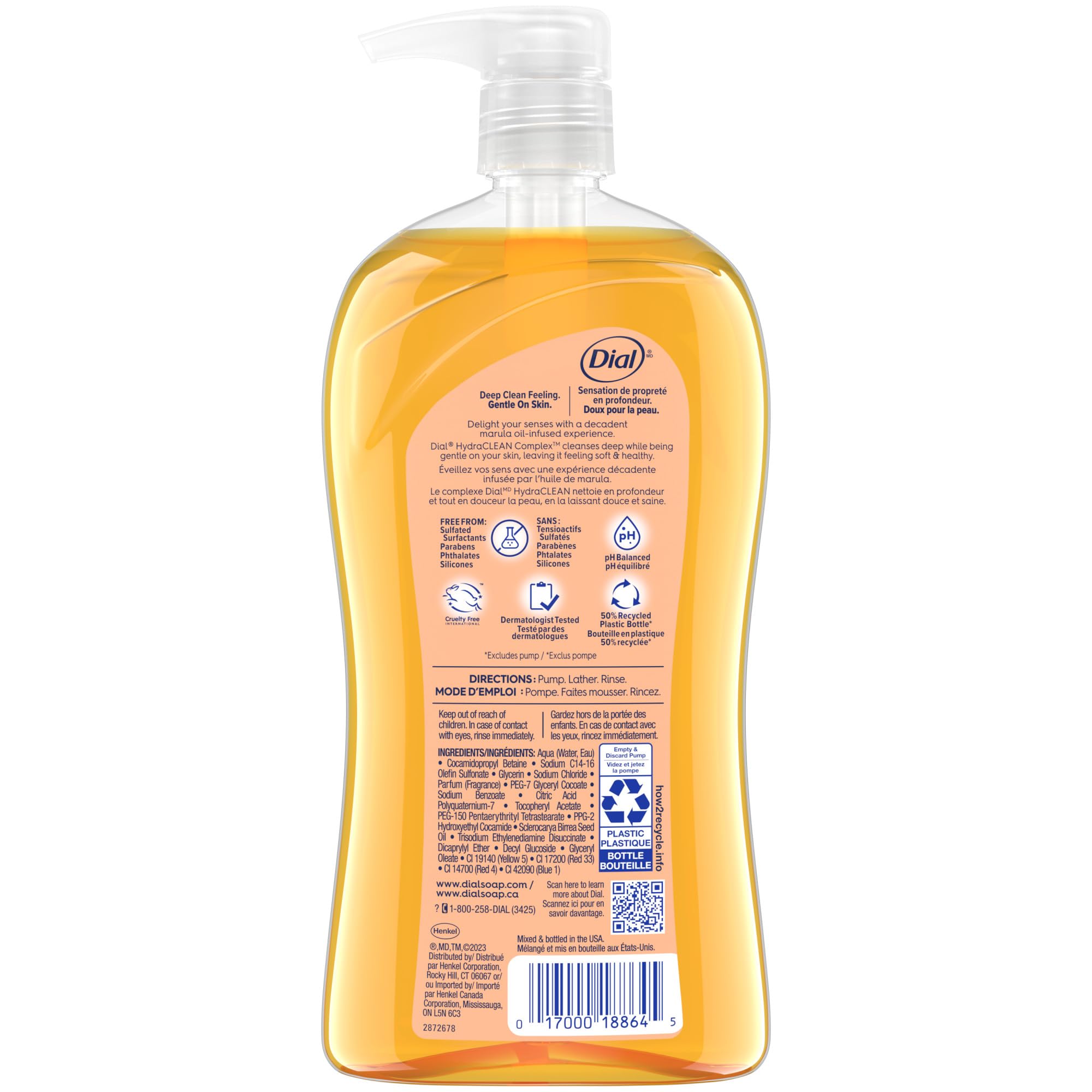 Family bathroom setup with the Marula Oil body wash on the counter.