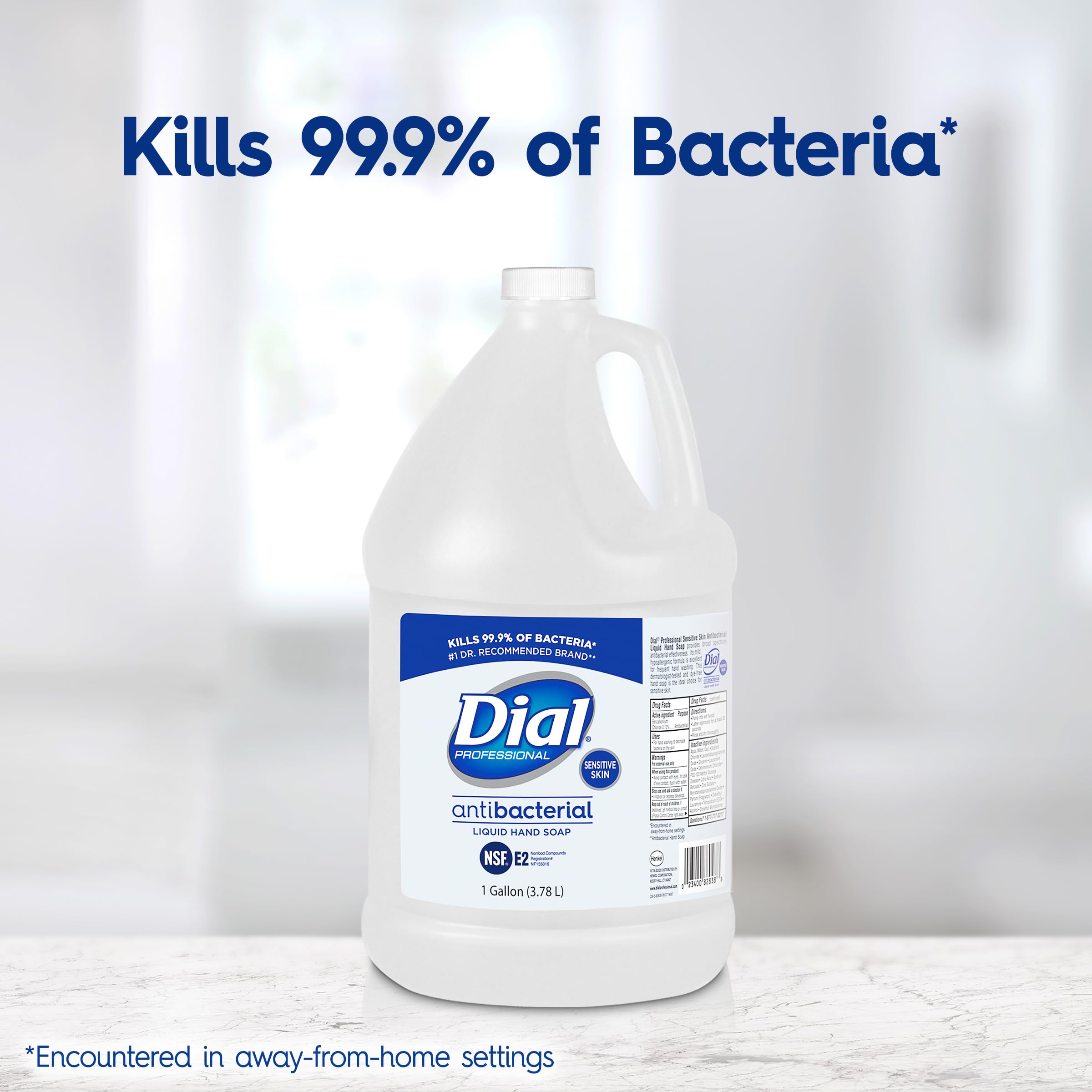 Dial Sensitive Skin foamy lather while washing hands, offering broad-spectrum cleanliness.