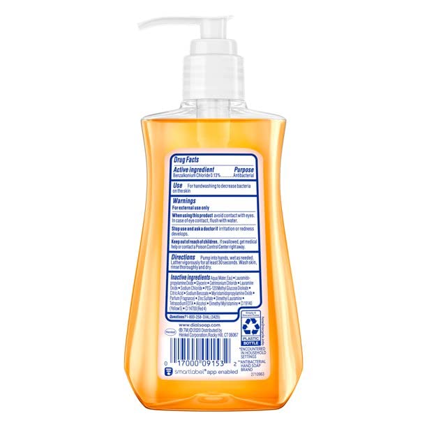 Dial con triclosan, ingrediente activo para reducir bacterias y levaduras