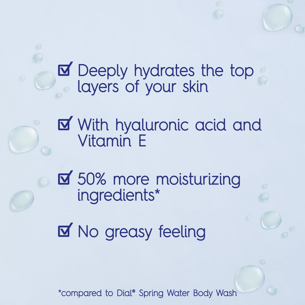 Dial vitamina E añade cuidado a la piel para sensación fresca