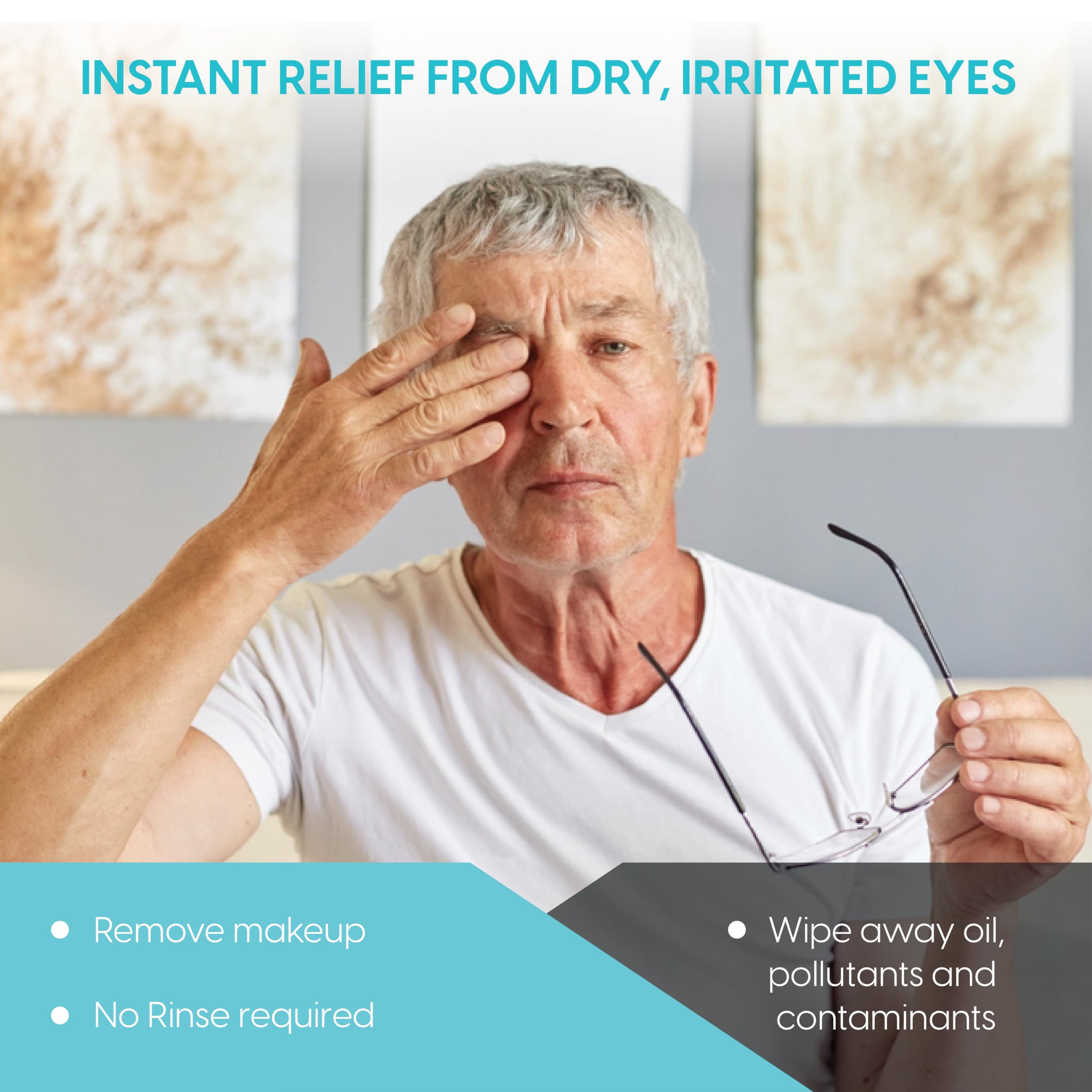 Diamond Wipes Clear C eyelid wipes individually wrapped for convenient on-the-go use
