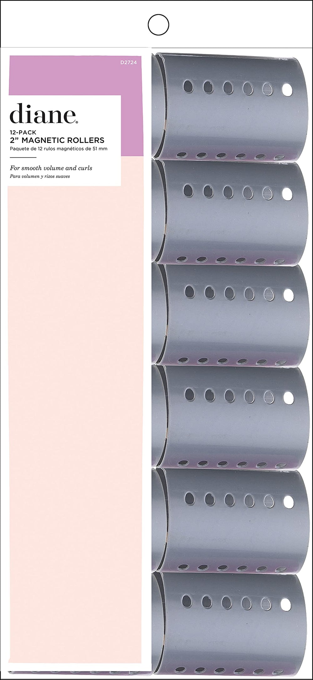 Diane 2-inch magnetic rollers deliver large-volume curls with smooth lift.