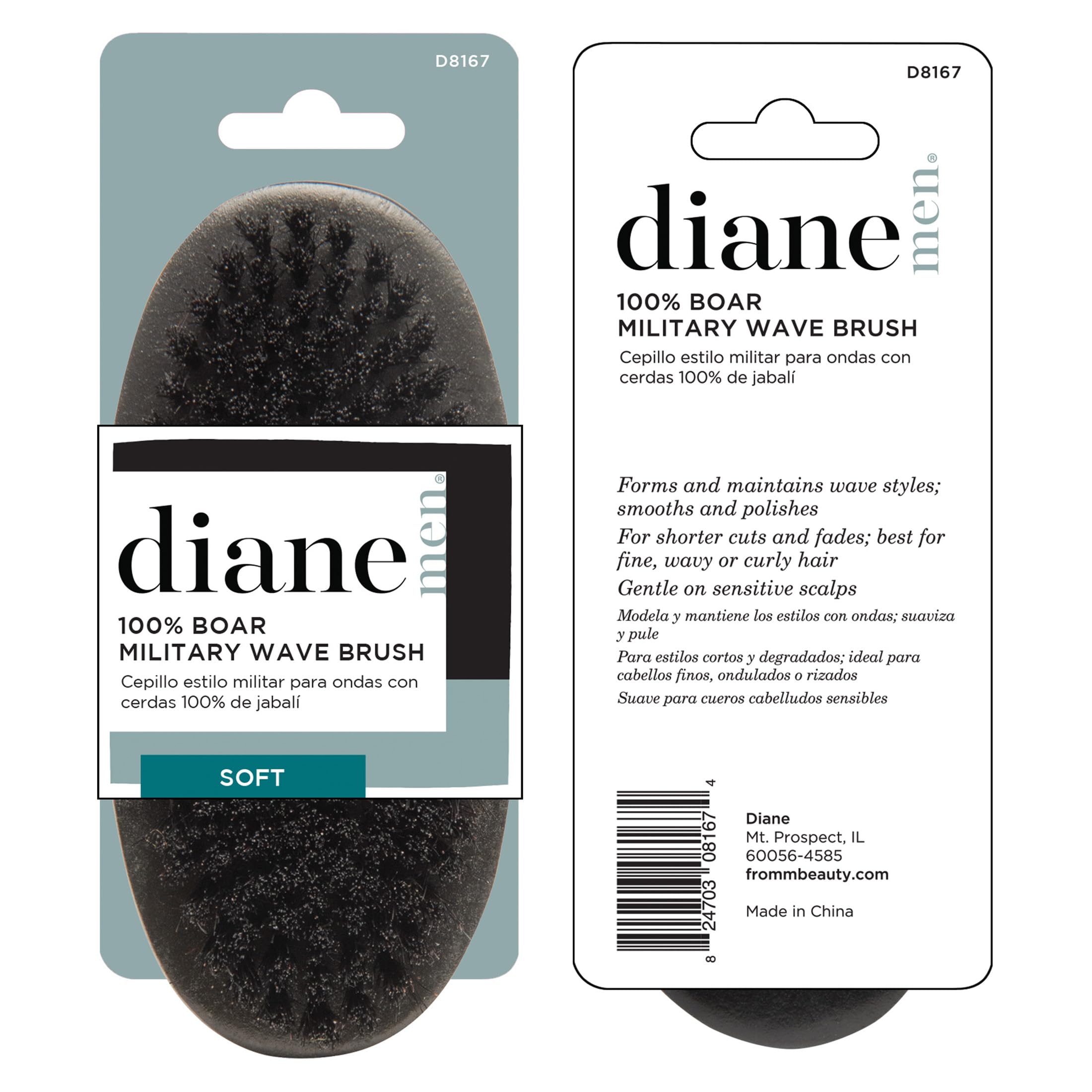 Diane beard-styling bristle brush shapes facial hair smoothly