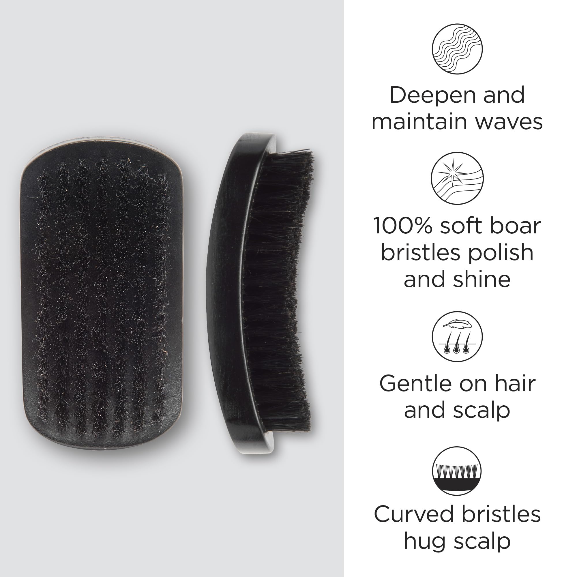 Diane boar bristle curved brush hair smoothing view for defined waves and shine.