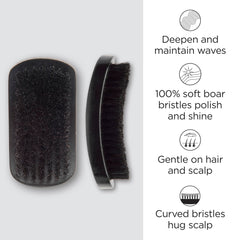 Diane boar bristle curved brush hair smoothing view for defined waves and shine.