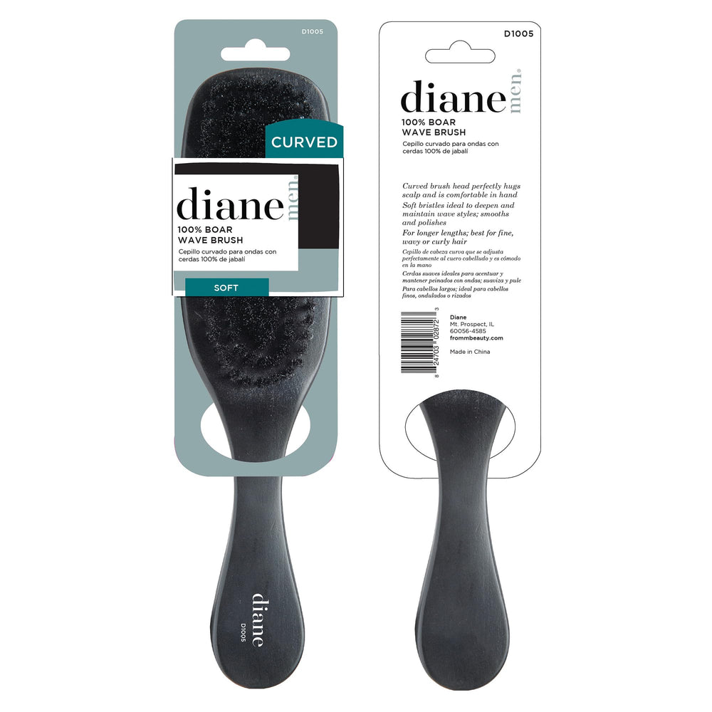 Diane boar helps distribute natural oils for shine and texture.