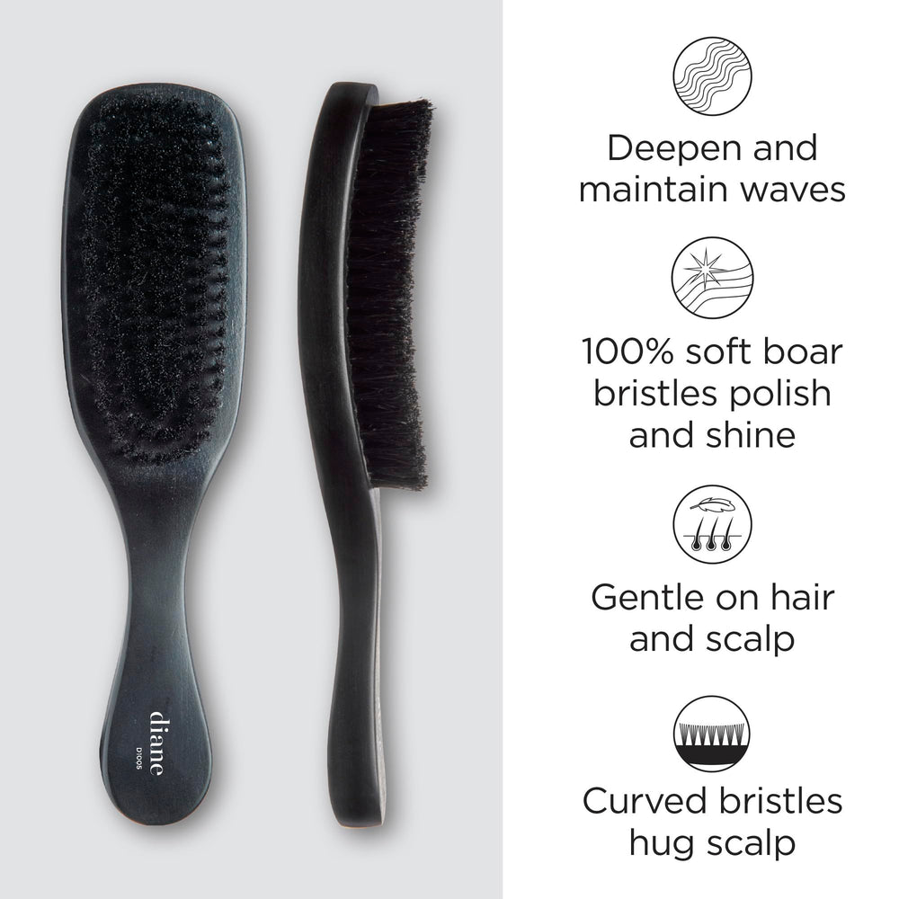 Diane boar soft bristles in seven rows glide through fine hair.