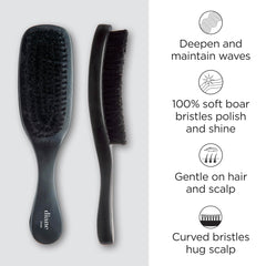 Diane boar soft bristles in seven rows glide through fine hair.