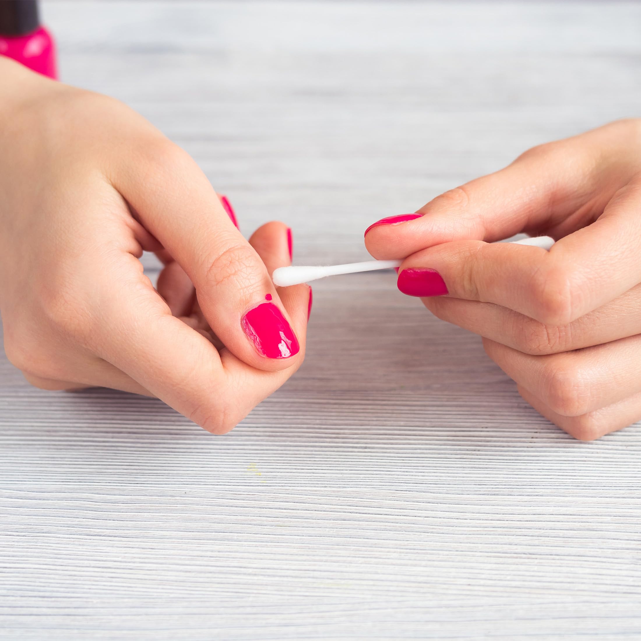 Diane cotton swabs with plastic base shown for safe, multi-use cleaning and nail care.