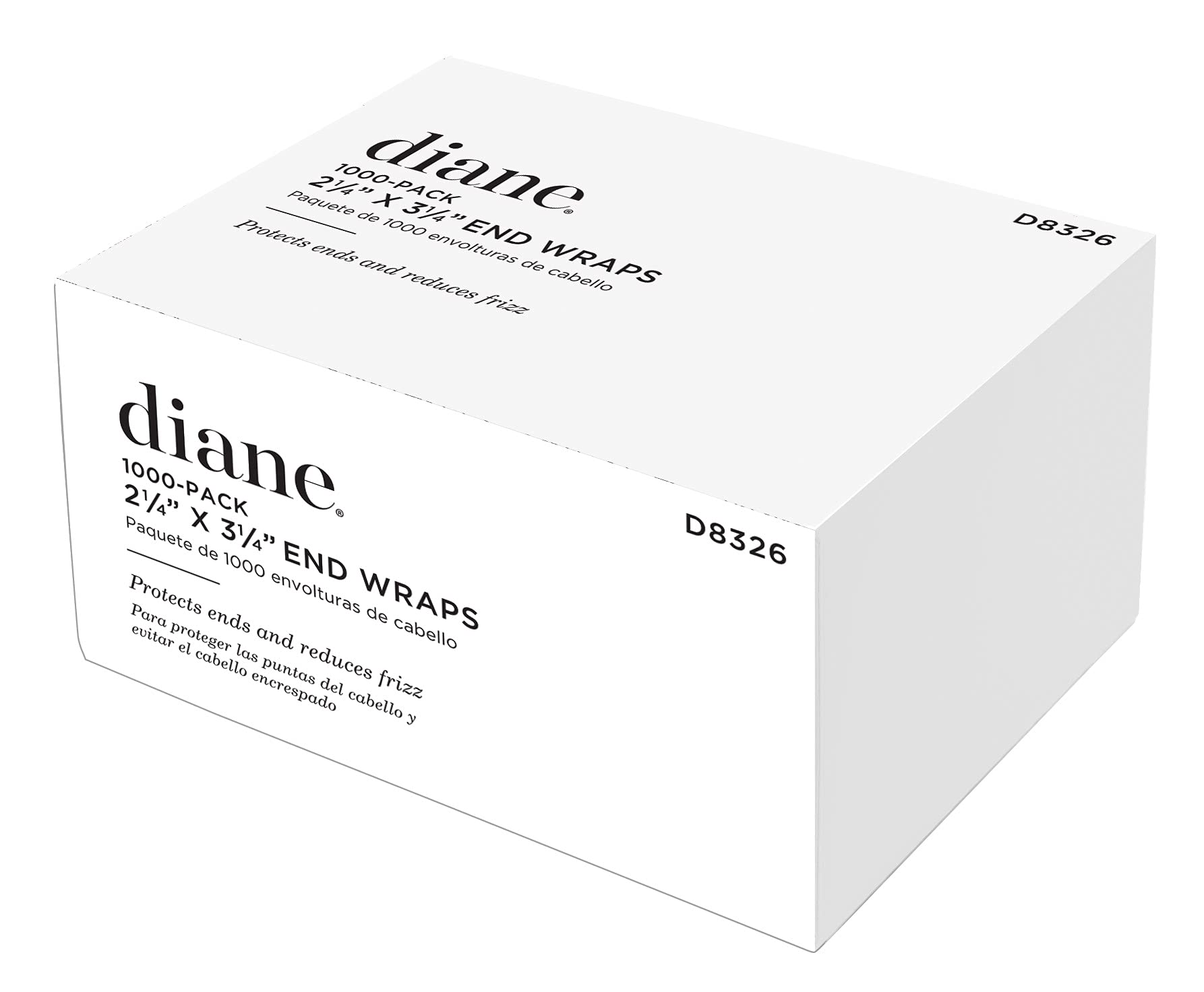 Diane end wraps 1000 white sheets stacked for bulk salon needs.