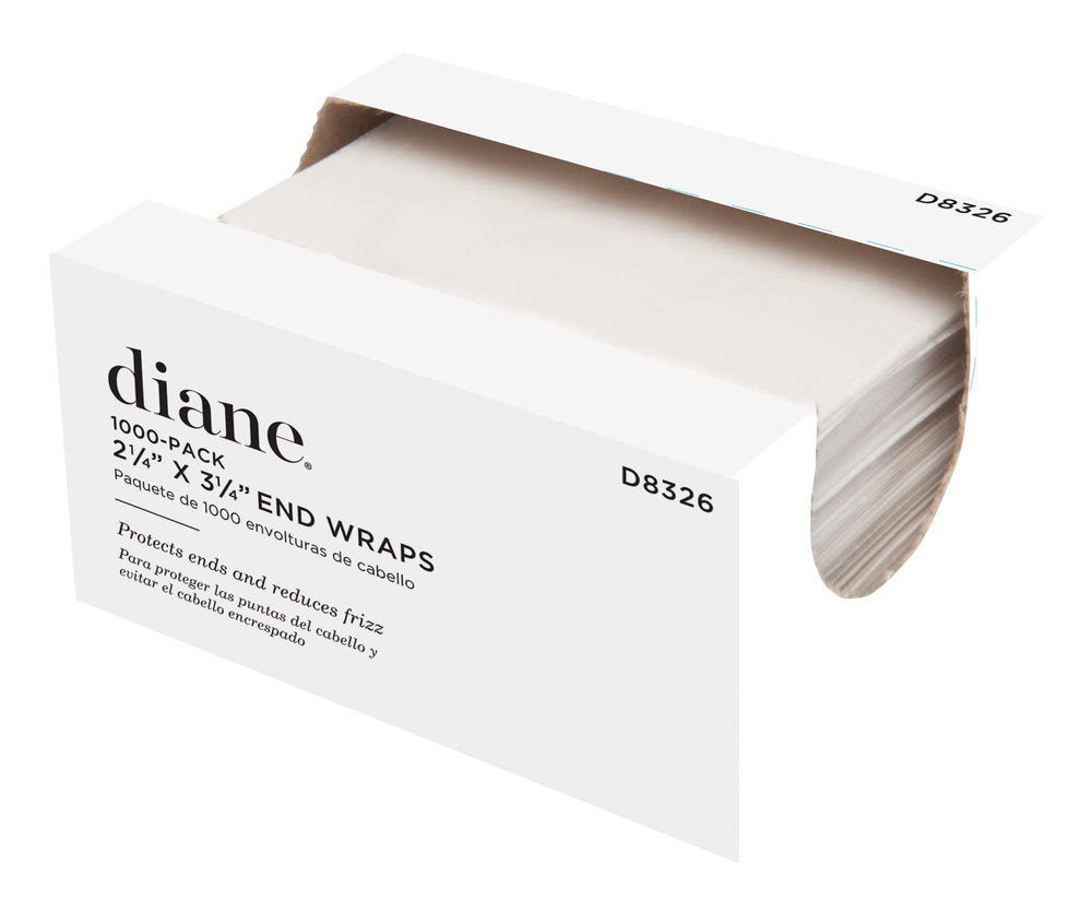 Diane end wraps in a dispenser box, ideal for fast salon use.