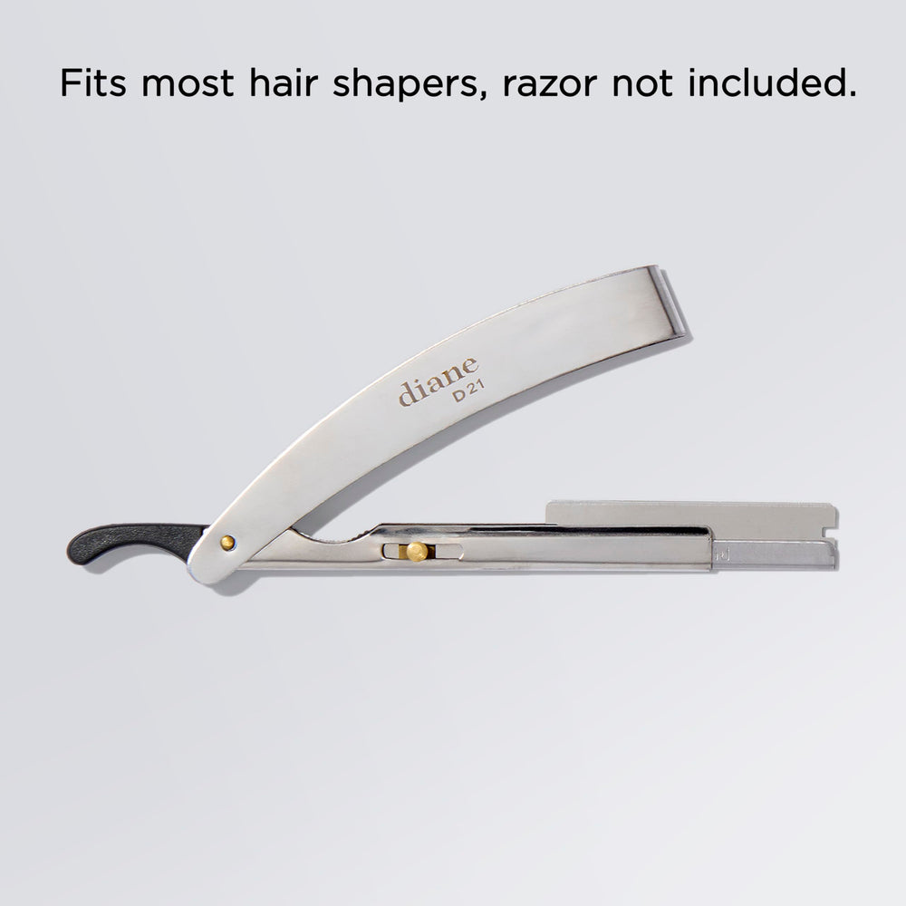 Diane hair shaper blades in use during a precise haircut shaping.