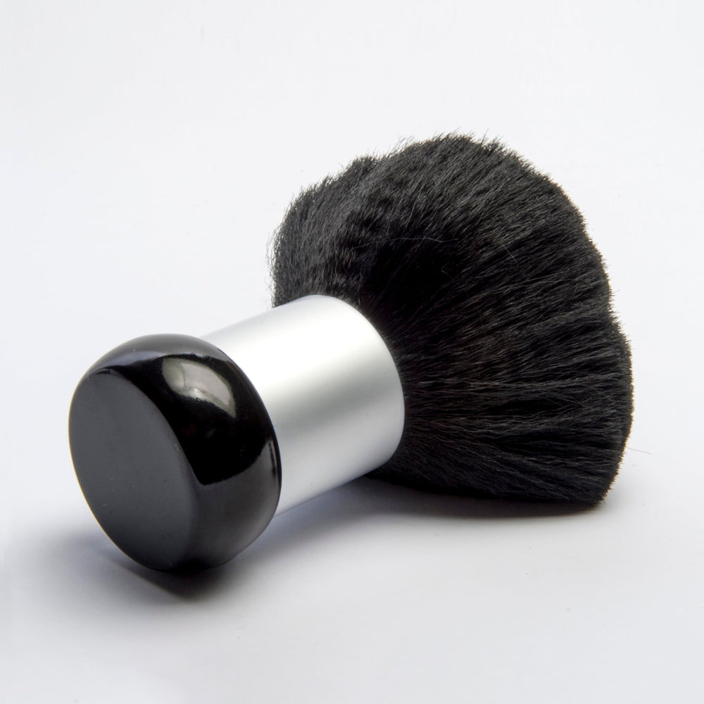 Diane Neck Duster Brush used at a professional station for salon use.