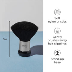Diane Neck Duster Brush showing soft bristles for skin-friendly use.