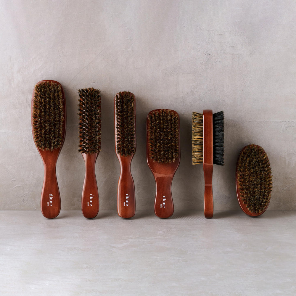 Diane scalp massage with boar bristles for comfort and circulation.