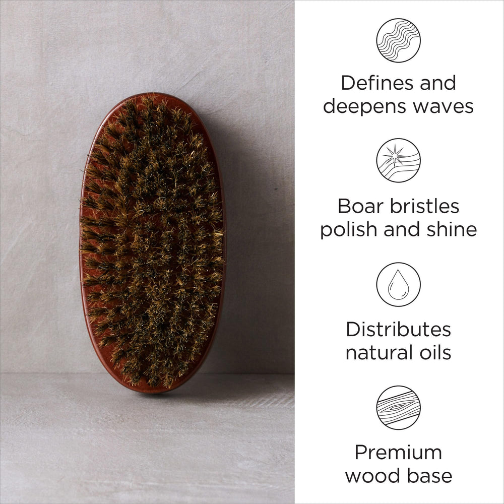 Diane Premium Boar Military Wave Brush in use on hair for smoothing.