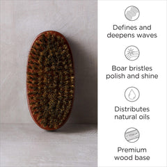 Diane Premium Boar Military Wave Brush in use on hair for smoothing.