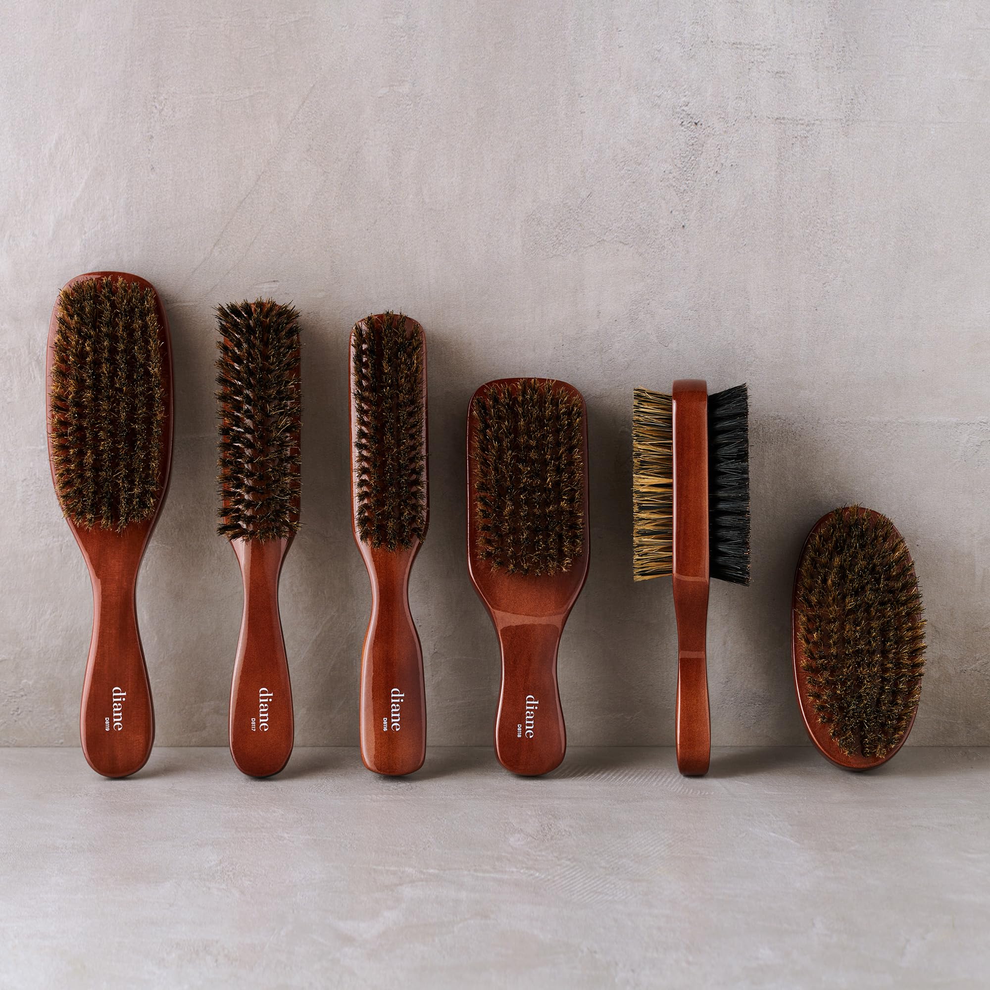 Diane Premium Boar Wave Brush promotes natural shine and oil distribution