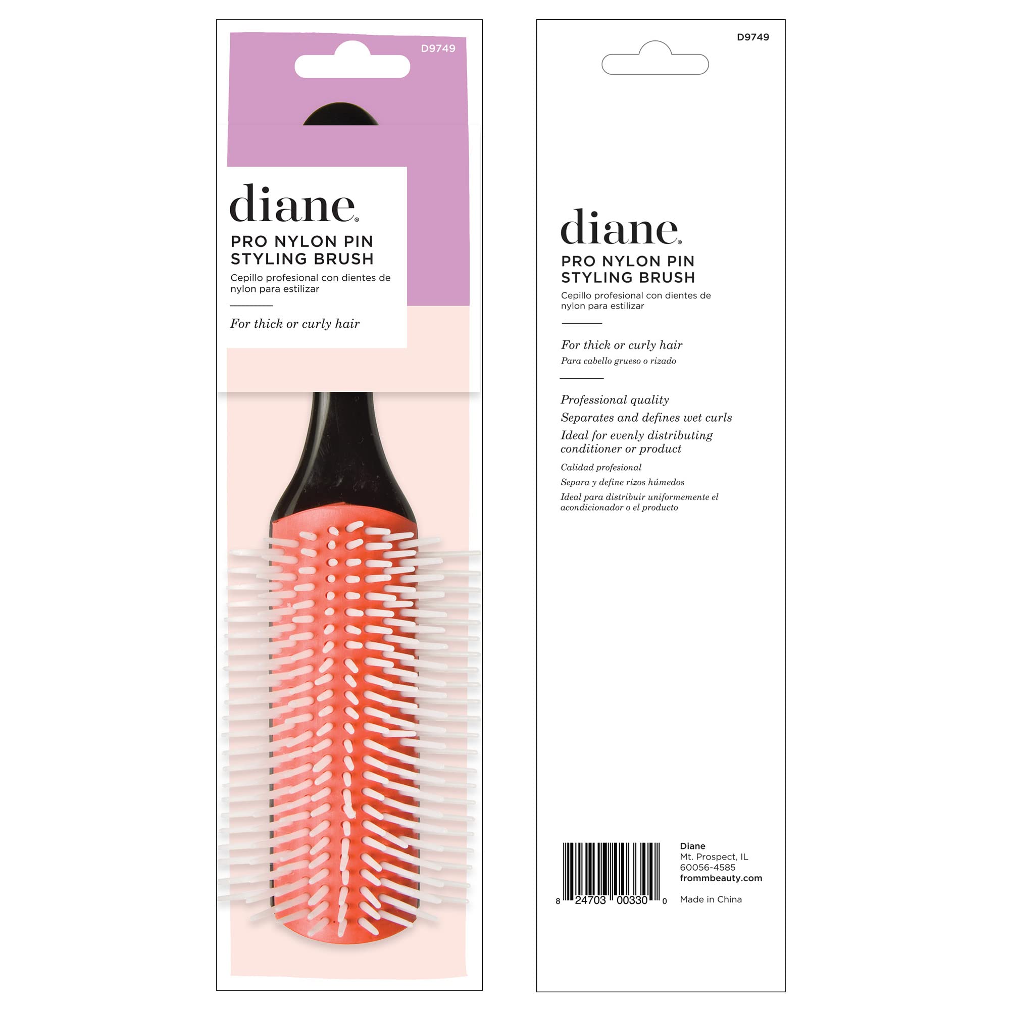 Diane Pro Ergonomic handle provides comfortable grip during styling