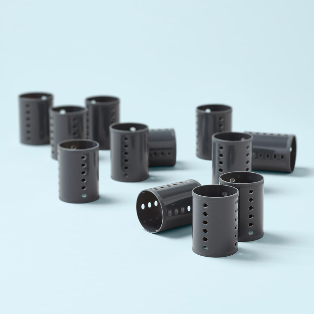 Secure-styling with Diane magnetic rollers using clips for hold.
