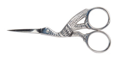 Diane Stork Scissors eyebrow shaping tool in silver enables controlled grooming.