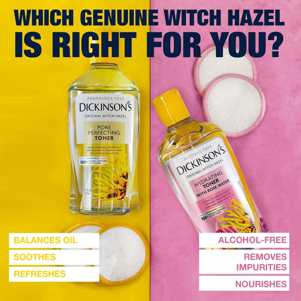 Dickinson's alcohol-free toner rosewater provides a gentle, skin-friendly experience
