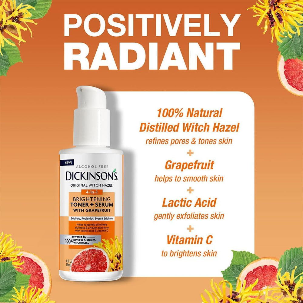 Dickinson's Grapefruit Extract ingredients closeup highlights vitamin C benefits.