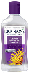 Dickinson's tonico equilibrante suave en botella, ideal para purificar poros sin irritar la piel.