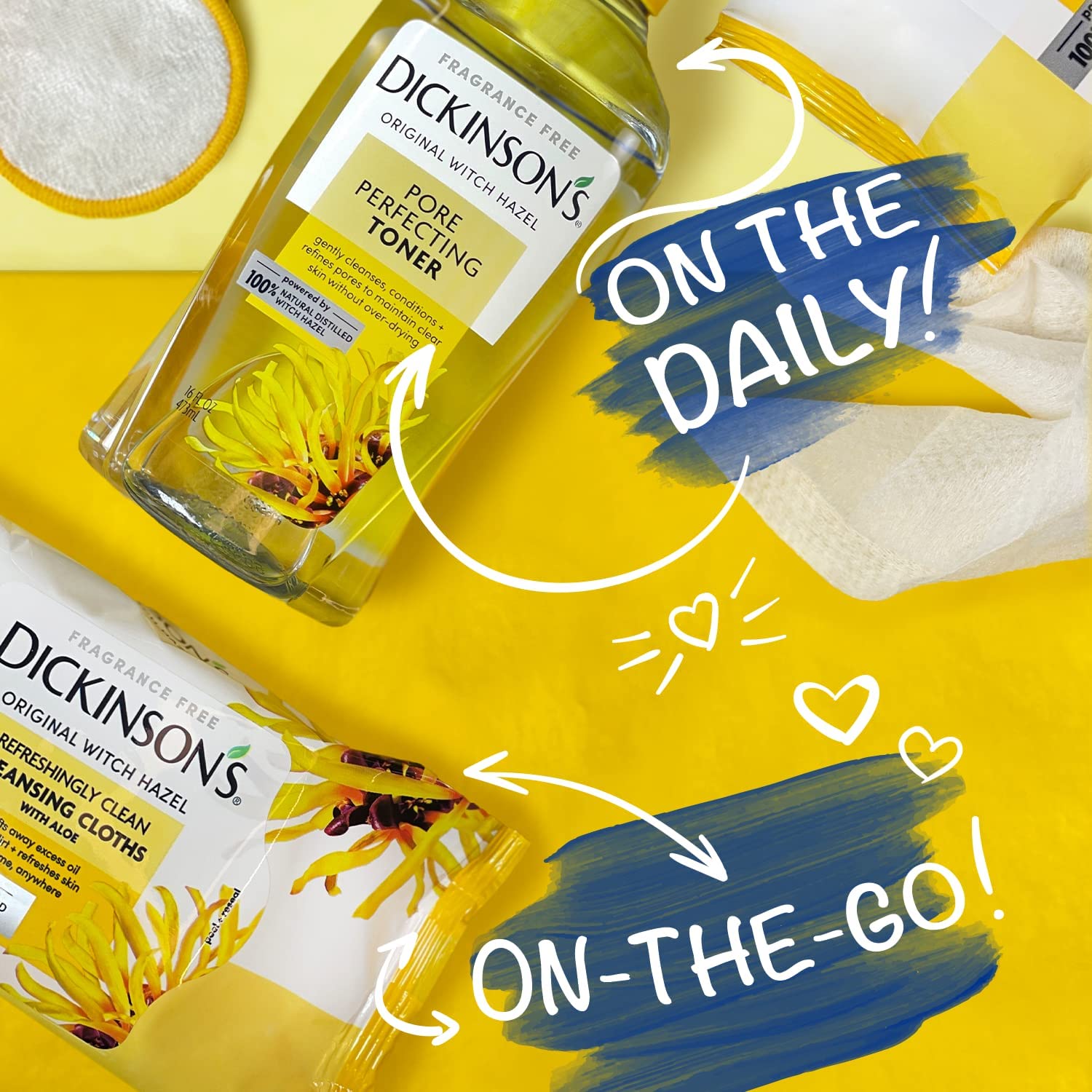 Dickinson's cleansing cloths offer a fragrance-light witch hazel aroma.