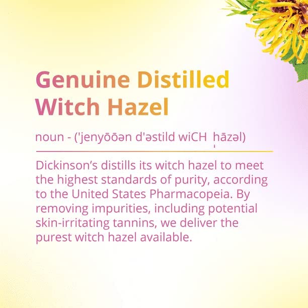 Dickinson's Witch Hazel cloths provide gentle cleansing for sensitive skin.