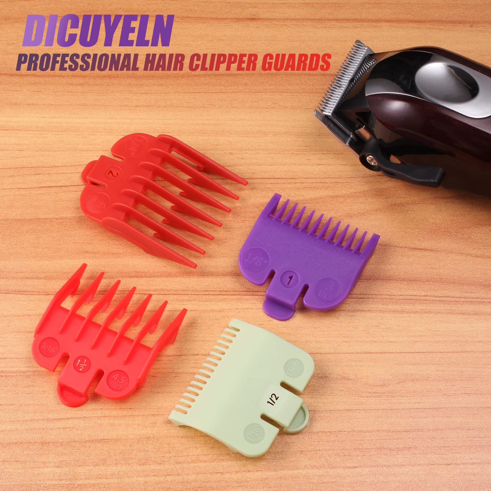 Dicuyeln clipper guards color coded design speeds selection.