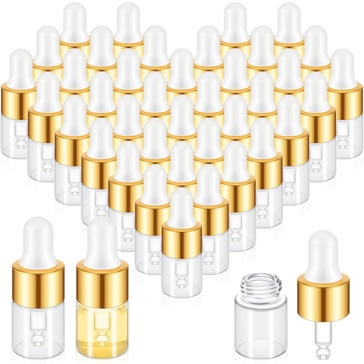 Didaey bulk mini glass dropper bottle with cap for portable storage.